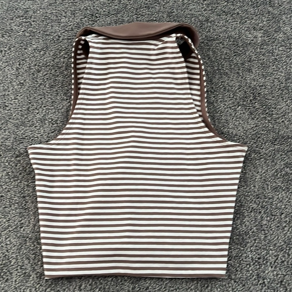 NWT Abercrombie Striped Polo Tank - Picture 5 of 5